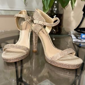 Gianni Bini Rose Gold Strappy Heels